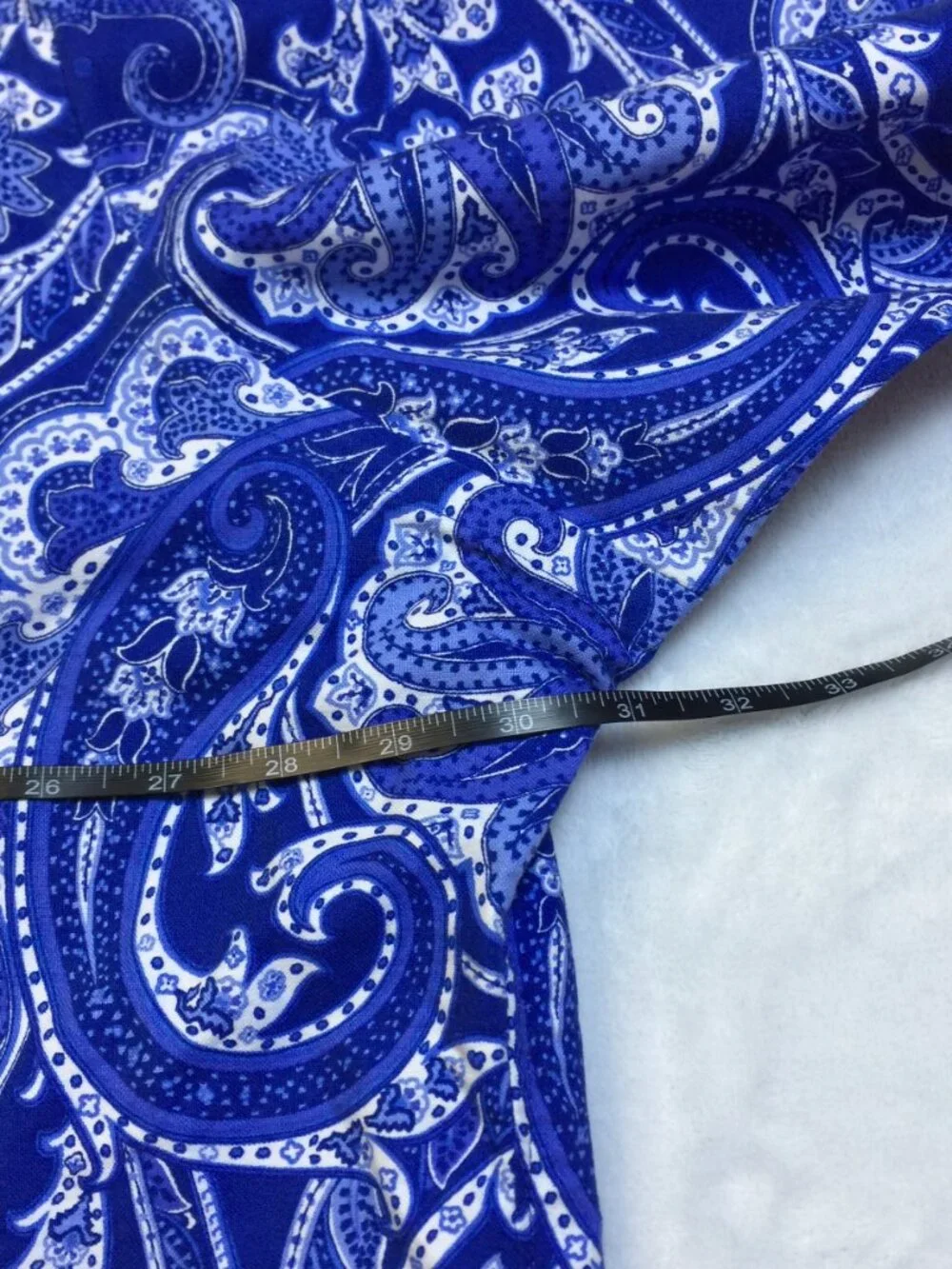 Polo Ralph Lauren Shirt 3XB Mens Big Tall Blue Paisley Short Sleeve Button Down